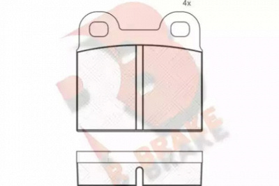 R BRAKE rb0059 -  Комплект тормозных колодок, дисковый тормоз